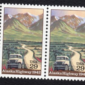 Scott #2635 Alaska Highway Pair of Stamps - MNH w/color selvage