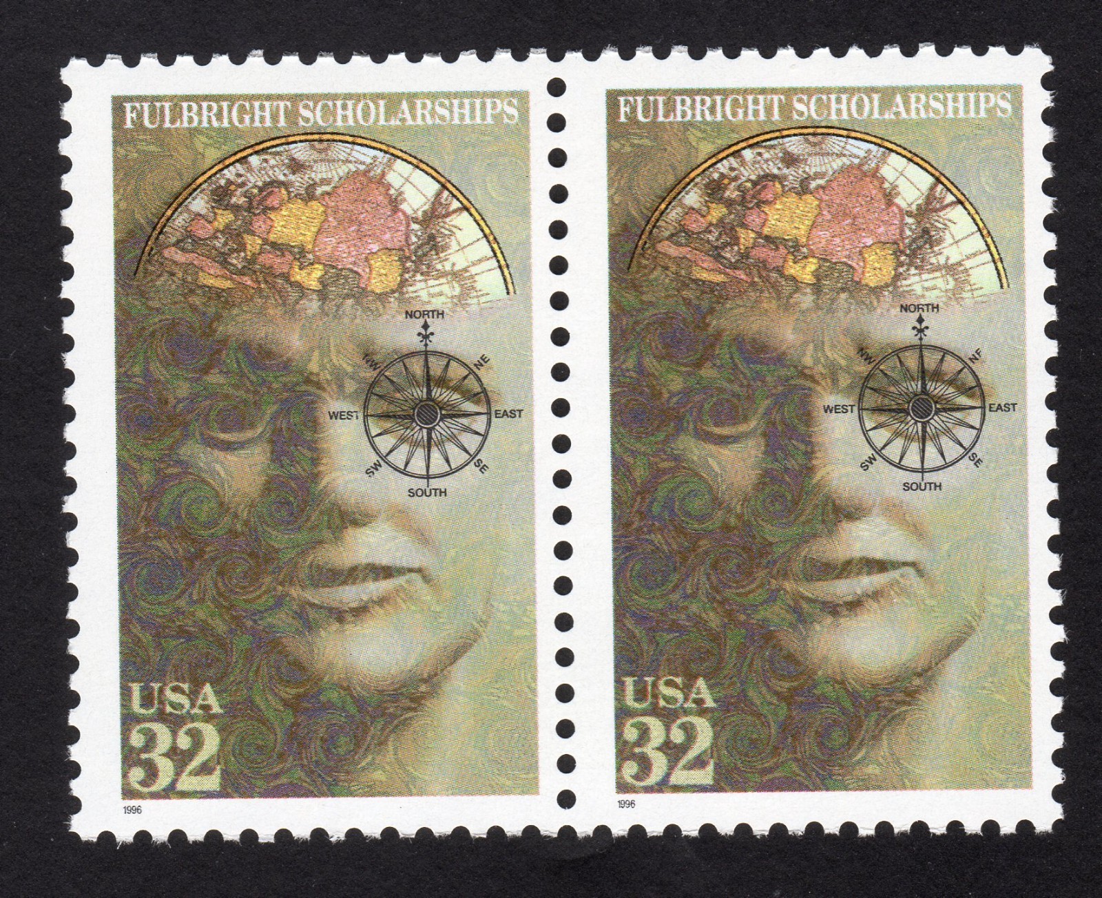 Scott #3065 Fulbright Scholarships Pair of Stamps - MNH