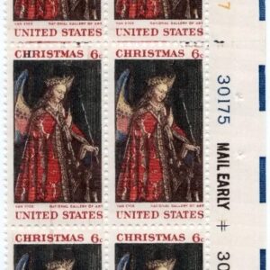 Scott #1363 Angel Gabriel (van Eyck) 6¢ Plate Block of 10 Stamps - MNH 3ME