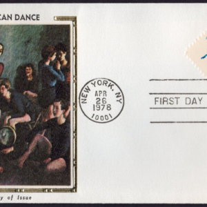 Scott #1752 (1752a) USA Dance (04/26/78) Colorano Silk FDC New York NY