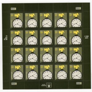 Scott #3757 Classic American Clock Sheet of 20 Stamps - MNH P#P4444