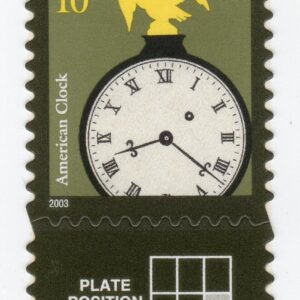 Scott #3757 American Clock 2003 Single Stamp - MNH w/Plate Position