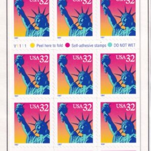 Scott #3122a Statue of Liberty Booklet of 20 Stamps - MNH Normal Back P#V1111 A