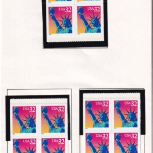 Scott #3122b-3122c-3122d Statue of Liberty Panes of Stamps - MNH P#V1111