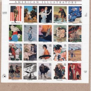 Scott #3502 American Illustrators (Norman Rockwell) Sheet of 20 Stamps Sealed Br