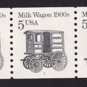 Scott #2253 Milk Wagon Plate # Coil (PNC3) of 3 Stamps - MNH P#1