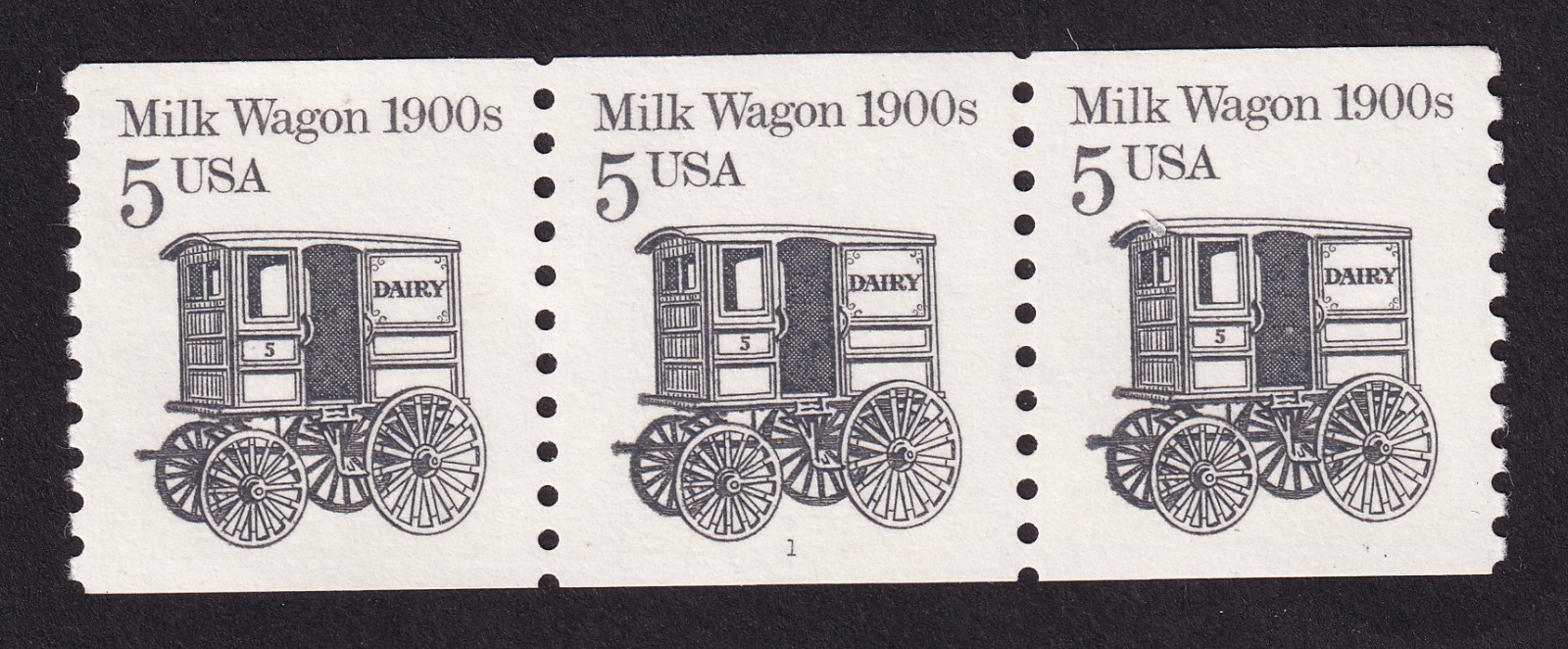 Scott #2253 Milk Wagon Plate # Coil (PNC3) of 3 Stamps - MNH P#1