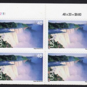 Scott #c133 Niagra Falls Plate Block of 4 Airmail Stamps - MNH P#V22111 UL