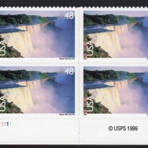 Scott #c133 Niagra Falls Plate Block of 4 Airmail Stamps - MNH P#V11111 LL