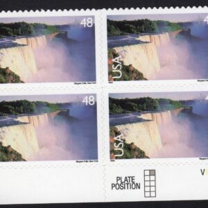 Scott #c133 Niagra Falls Plate Block of 4 Airmail Stamps - MNH P#V11111 LR