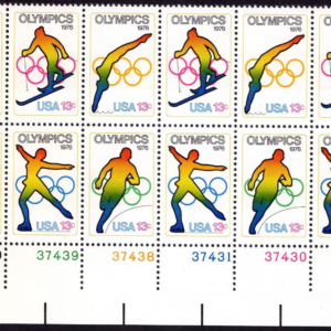 Scott #1698a (1695-98) Winter Olympics 1976 Plate Block of 12 Stamps - MNH