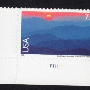 Scott #c140 Great Smoky Mountains $0.75 Plate # Single Airmail Stamp - MNH LL