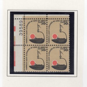 Scott #1608 Betty Lamp Plate Block of 4 Stamps - MNH P#39589 UL