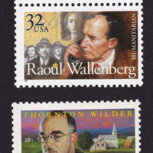 Scott #3134-3135 Raoul Wallenberg & Thornton Wilder Single Stamp - MNH