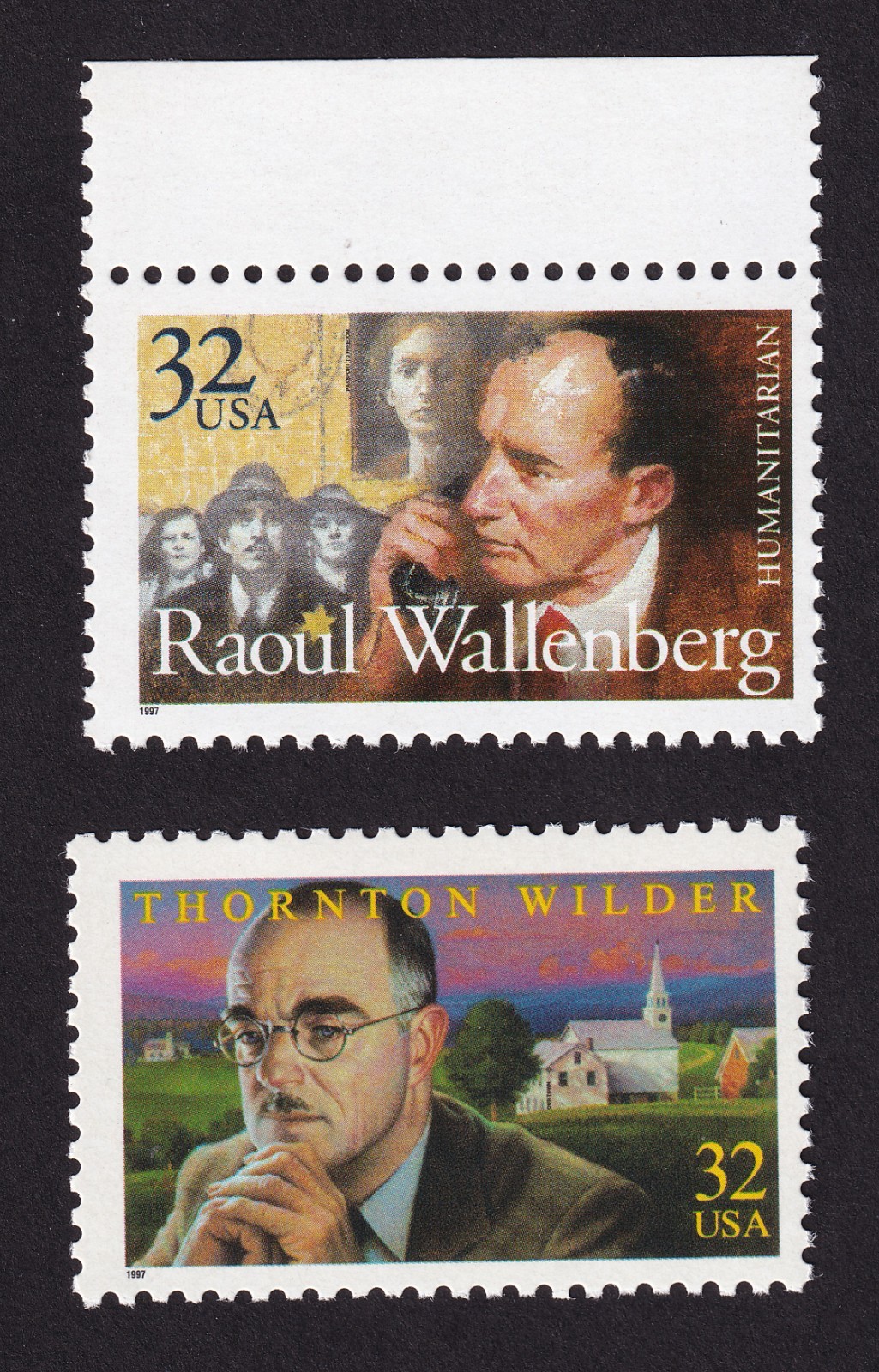 Scott #3134-3135 Raoul Wallenberg & Thornton Wilder Single Stamp - MNH