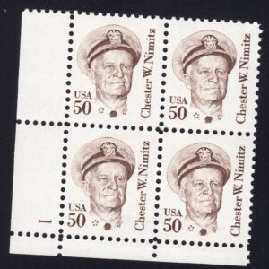 Scott #1869 Chester W. Nimitz Plate Block of 4 Stamps - MNH P#1 LL