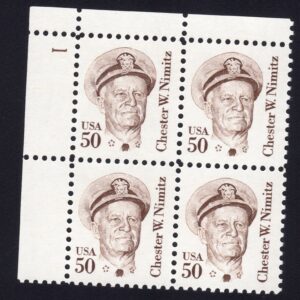 Scott #1869 Chester W. Nimitz Plate Block of 4 Stamps - MNH P#1 UL