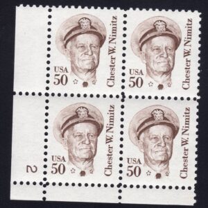 Scott #1869 Chester W. Nimitz Plate Block of 4 Stamps - MNH P#2 LL