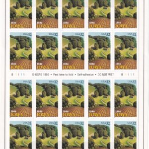 Scott #3089a 32¢ Iowa (Hawkeyes) Booklet of 20 Stamps - MNH PC#3