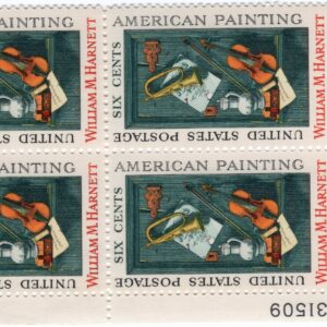 Scott #1386 William M. Harnett Plate Block of 4 Stamps - MNH