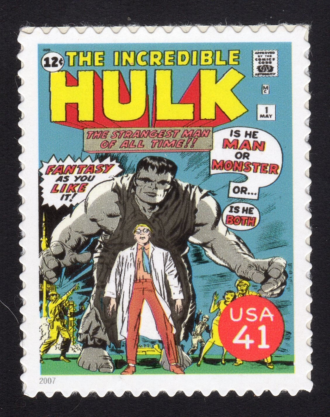 Scott #4159l Marvel's Cover of Incredible Hulk #1 Single Stamp - MNH