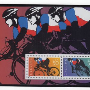 Scott #3119 Cycling Sheet of 2 Stamps - MNH PC#8