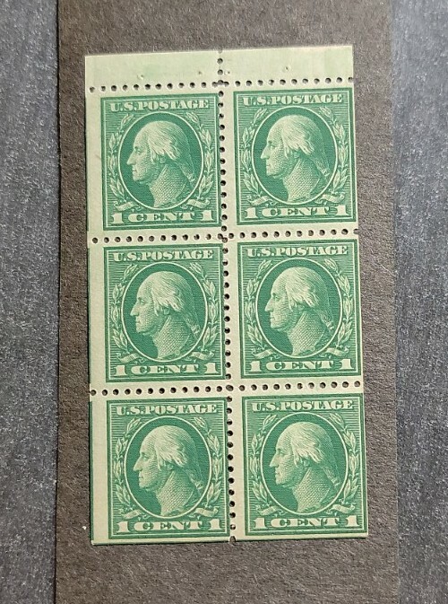 Scott #498e 1¢ Washington Booklet Pane of 6 Stamps - MNH #4