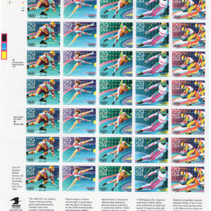 Scott #2615a (2611-15) 29¢ Winter Olympics Full Sheet of 35 Stamps - MNH