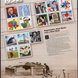 Scott #3185 32¢ 1930s Celebrate the Century Sheet of 15 Stamps - MNH