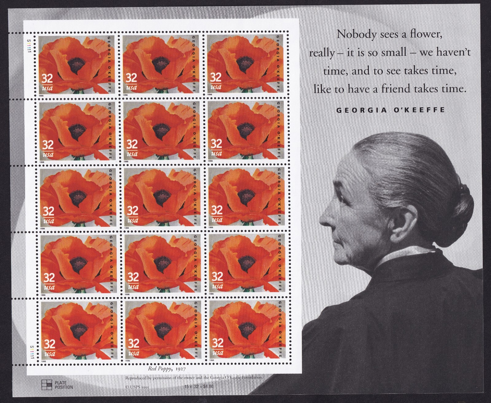Scott #3069 Georgia O'Keefe Sheet of 20 Stamps - MNH
