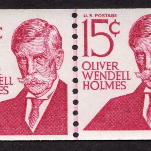 Scott #1305Ei Oliver Wendell Holmes Type II Dull Gum Joint Line Pair - MNH #3