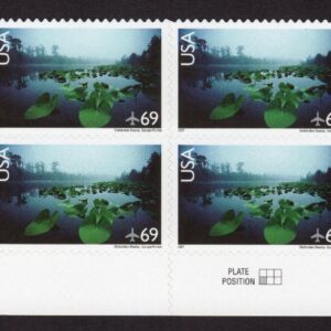 Scott #c142 Okefenokee Swamp Plate Block of 8 AirMail 69¢ Stamps - MNH Bottom