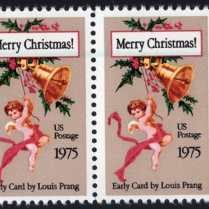 Scott #1580 Merry Christmas Early Card by Prang (Strip) Block of 4 Stamps - MNH