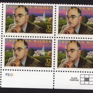 Scott #3134 Literary Arts Thornton Wilder Plate Block of 4 Stamps MNH P#P3333 LL