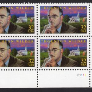 Scott #3134 Literary Arts Thornton Wilder Plate Block of 4 Stamps MNH P#P1111 LR