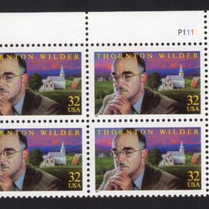 Scott #3134 Literary Arts Thornton Wilder Plate Block of 4 Stamps MNH P#P1111 UR