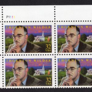 Scott #3134 Literary Arts Thornton Wilder Plate Block of 4 Stamps MNH P#P1111 UL