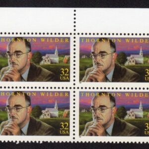 Scott #3134 Literary Arts Thornton Wilder Plate Block of 8 Stamps - MNH P#P2222