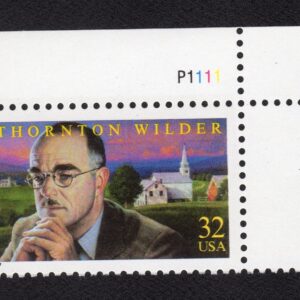 Scott #3134 Thornton Wilder Plate # Single Stamp - MNH P#P1111 UR