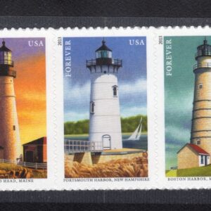 Scott #4795a (4791) New England Lighthouses Strip of 5 Stamps MNH in mount PC#5