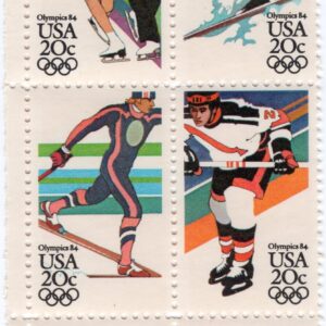 Scott #2070a Winter Olympics Plate Block of 4 Stamps - MNH