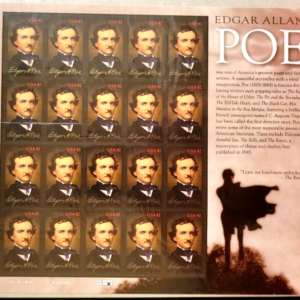Scott #4377 Edgar Allen Poe (Raven) Dark Sheet of 20 Stamps - MNH