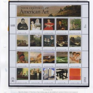 Scott #3236 American Art Sheet Of 20 Stamps - White Ace Album Page