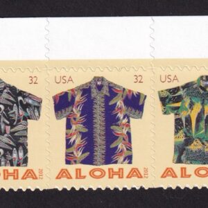 Scott #4596a (4592-96) Aloha Shirts Top Plate Block of 5 Stamps - MNH