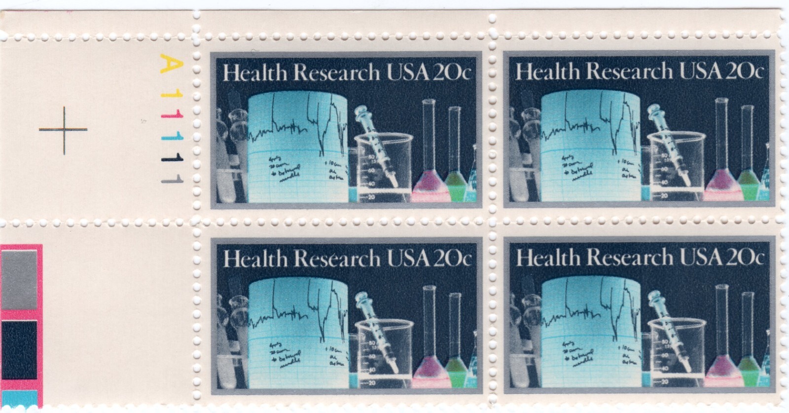 Scott #2087 Health Research Plate Block of 4 Stamps - MNH