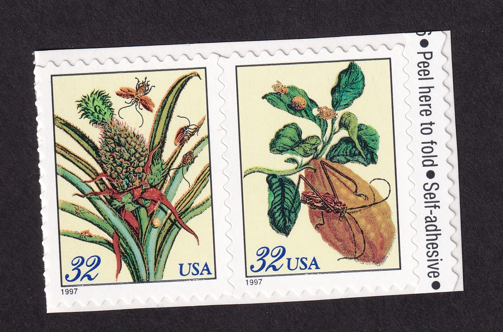Scott #3126-3127b Botanical Prints Horizontal Pair of Stamps - MNH w/selvage