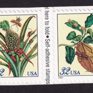 Scott #3126-3127b Botanical Prints Gutter Pair of Stamps - MNH