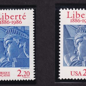 Scott #2224 US/France Joint Issue Statue of Liberty Single Stamp - MNH Fr #2014