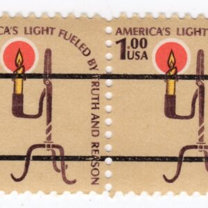 Scott #1610 Light Fueled By Truth Candle Rush Lamp Precancel Pair of Stamps MNH