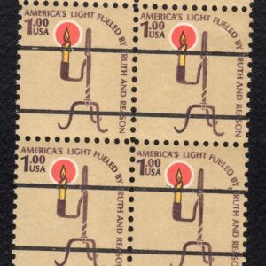 Scott #1610 Candle Rush Lamp Precancel Block of 4 Stamps - MNH